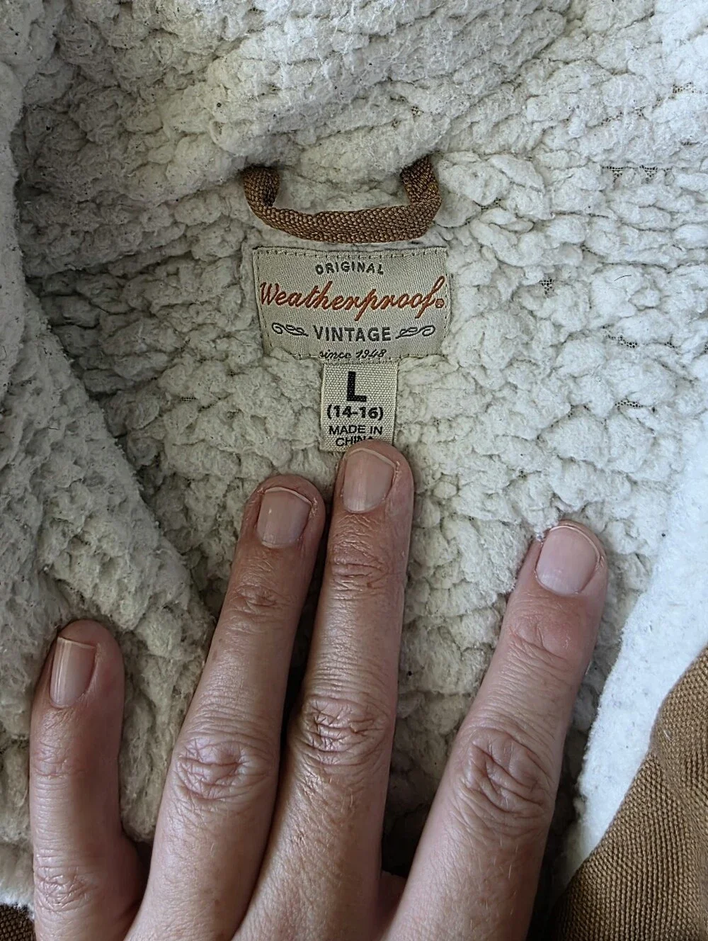 Weatherproof Vintagr Brown Sherpa-Lined Vest